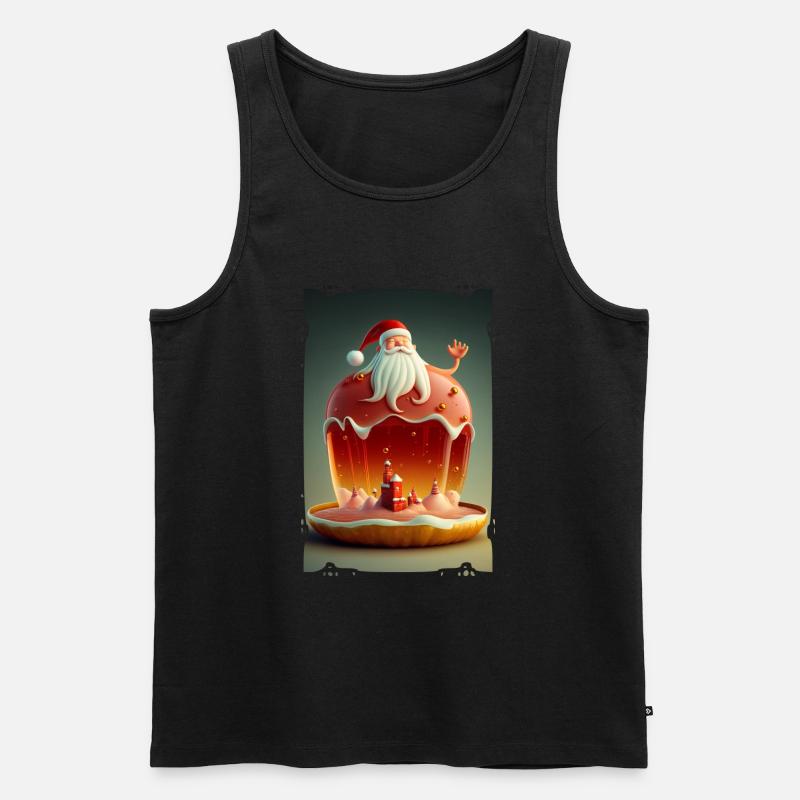 Weihnachtsmann-Gelee - Männer Premium Bio Tank Top - Schwarz