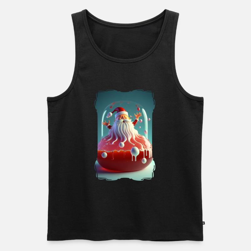 Weihnachtsmann-Gelee - Männer Premium Bio Tank Top - Schwarz
