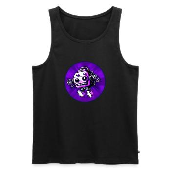 Wahnsinniger Roboter 01 - Männer Premium Bio Tank Top - Schwarz - Vorne - AI Model Male 178 light (178cm)