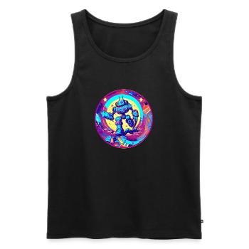 Böser Roboter Serie 005 - Männer Premium Bio Tank Top - Schwarz - Vorne - AI Model Male 178 light (178cm)