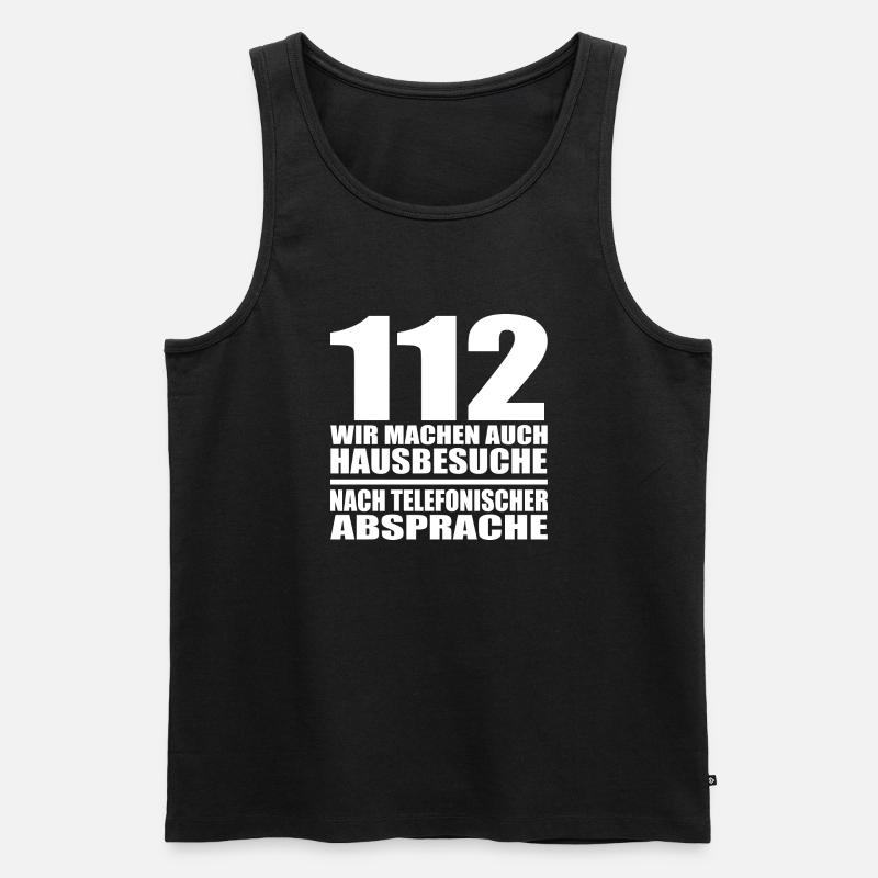 Feuerwehr - Männer Premium Bio Tank Top - Schwarz