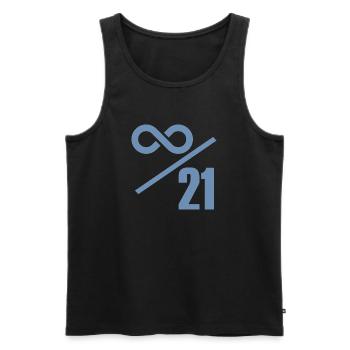 Bitcoin 21 Millionen Limit - Unendlich Wertvoll - Männer Premium Bio Tank Top - Schwarz - Vorne - AI Model Male 178 light (178cm)
