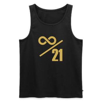 Bitcoin 21 Millionen Limit - Unendlich Wertvoll - Männer Premium Bio Tank Top - Schwarz - Vorne - AI Model Male 178 light (178cm)