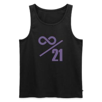 Bitcoin 21 Millionen Limit - Unendlich Wertvoll - Männer Premium Bio Tank Top - Schwarz - Vorne - AI Model Male 178 light (178cm)