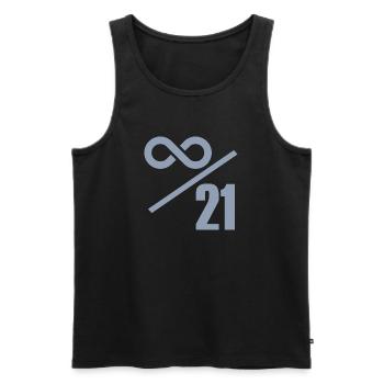 Bitcoin 21 Millionen Limit - Unendlich Wertvoll - Männer Premium Bio Tank Top - Schwarz - Vorne - AI Model Male 178 light (178cm)