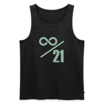 Bitcoin 21 Millionen Limit - Unendlich Wertvoll - Männer Premium Bio Tank Top - Schwarz - Vorne - AI Model Male 178 light (178cm)