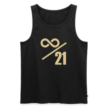 Bitcoin 21 Millionen Limit - Unendlich Wertvoll - Männer Premium Bio Tank Top - Schwarz - Vorne - AI Model Male 178 light (178cm)