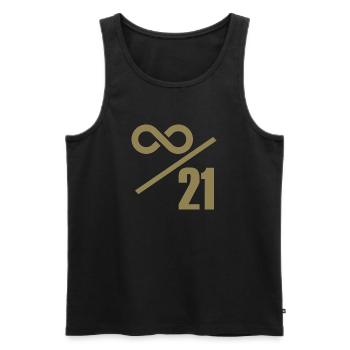 Bitcoin 21 Millionen Limit - Unendlich Wertvoll - Männer Premium Bio Tank Top - Schwarz - Vorne - AI Model Male 178 light (178cm)