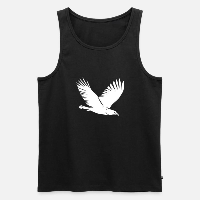 Vogel im Flug - Männer Premium Bio Tank Top - Schwarz