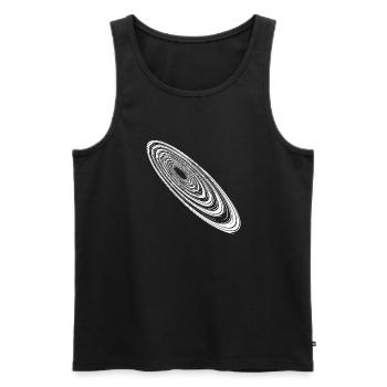 Elliptical Orbits Grunge Orbits - Men's Premium Organic Tank Top - black - Front - AI Model Male 178 light (178cm)