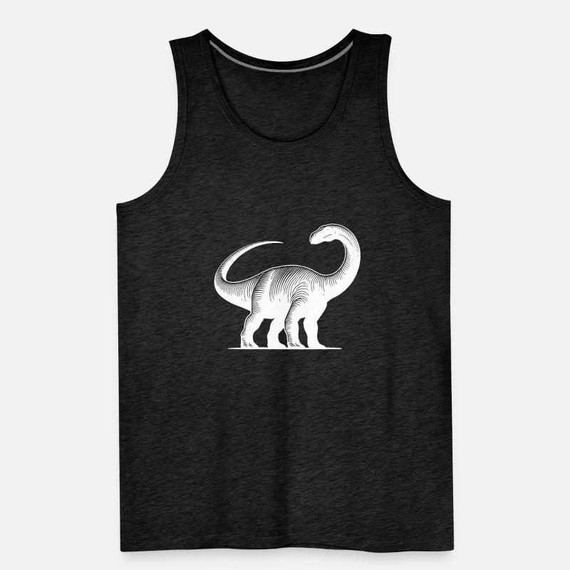 Massive Brachiosaurus Dino Dinosaur Men's Premium Organic Tank Top