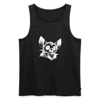 Cute Bat Baby Kids Pencil Sketch - Men's Premium Organic Tank Top - black - Front - Michal (187cm)