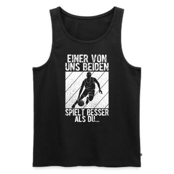 Basketball Spruch Coach Jordan Geschenk für Basket - Männer Premium Bio Tank Top - Schwarz - Vorne - Michal (187cm)