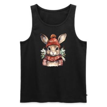 Christmas at Mr. Lampe's - Rabbit - Men's Premium Organic Tank Top - black - Front - Michal (187cm)
