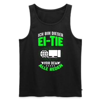 Informatique Ordinateur PC Profession Abreit Fan D’ordinateur Dire Informatique - Débardeur bio Premium Homme - noir - Devant - Michal (187cm)