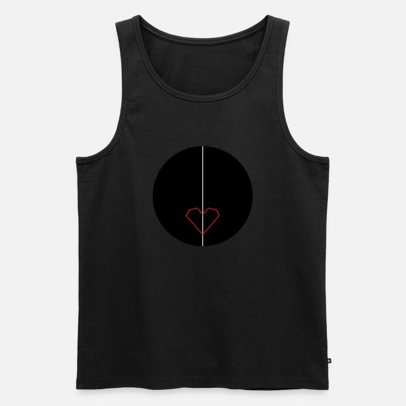 Black_heart, oder doch ein rotes ? - Männer Premium Bio Tank Top - Schwarz