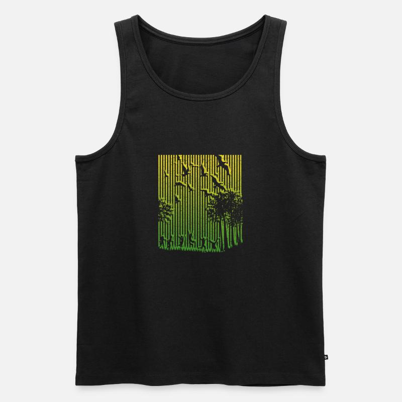 Illusion, Strichcode - Männer Premium Bio Tank Top - Schwarz