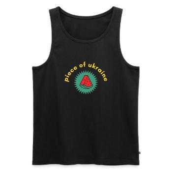 Peace for Ukraine with watermelon - Débardeur bio Premium Homme - noir - Devant - Michal (187cm)
