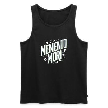 Memento mori - Débardeur bio Premium Homme - noir - Devant - AI Model Male 178 light (178cm)