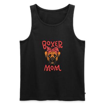 Boxer Frauchen Mutter Hund Hundeliebhaber Geschenk - Männer Premium Bio Tank Top - Schwarz - Vorne - Michal (187cm)