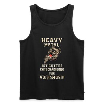 Heavy Metal Music - Männer Premium Bio Tank Top - Schwarz - Vorne - Michal (187cm)