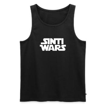 Sinti Wars SW Design Lettres Blanches - Débardeur bio Premium Homme - noir - Devant - AI Model Male 178 light (178cm)