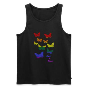 butterflys lgbtq pride - Männer Premium Bio Tank Top - Schwarz - Vorne - Michal (187cm)