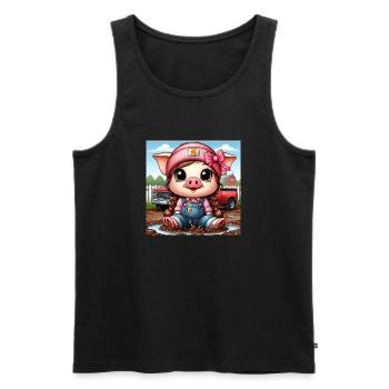 My Design - Men's Premium Organic Tank Top - black - Front - AI Model Male 178 light (178cm)