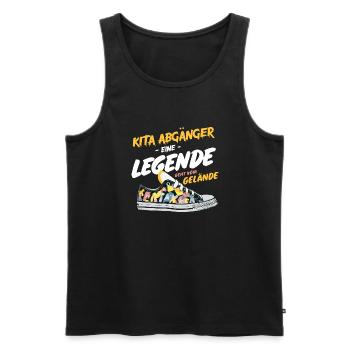 Kita-Abgänger Legende: Abschied Einschulung Erstkl - Männer Premium Bio Tank Top - Schwarz - Vorne - Michal (187cm)