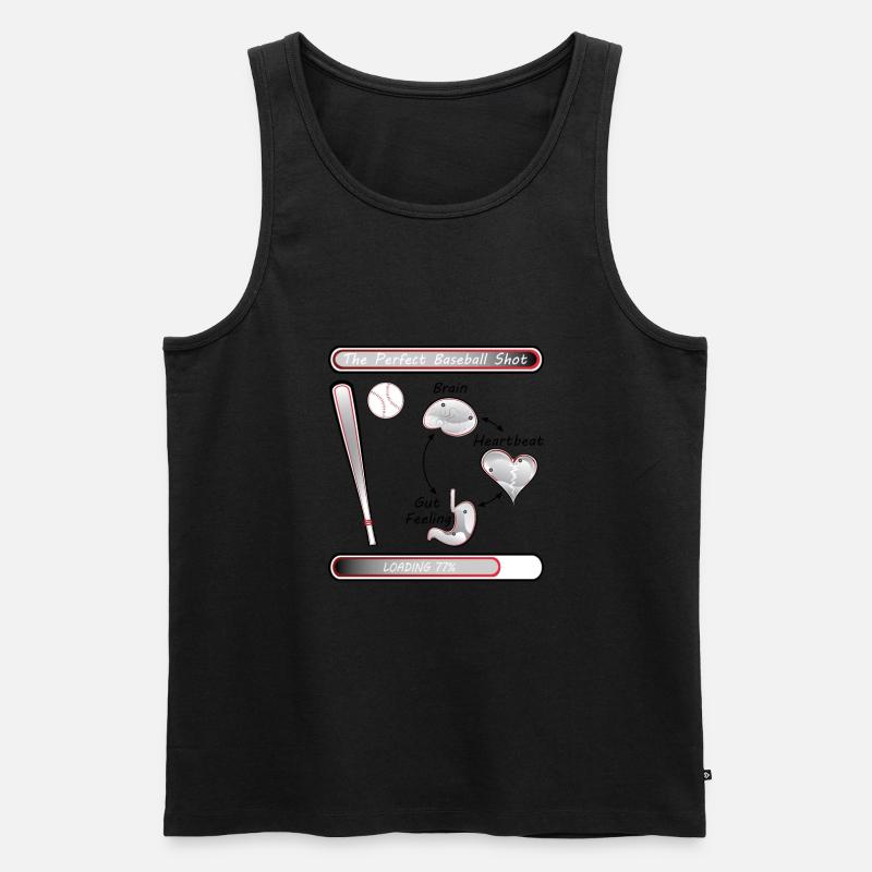 Baseball Decision Loading 77% - Männer Premium Bio Tank Top - Schwarz