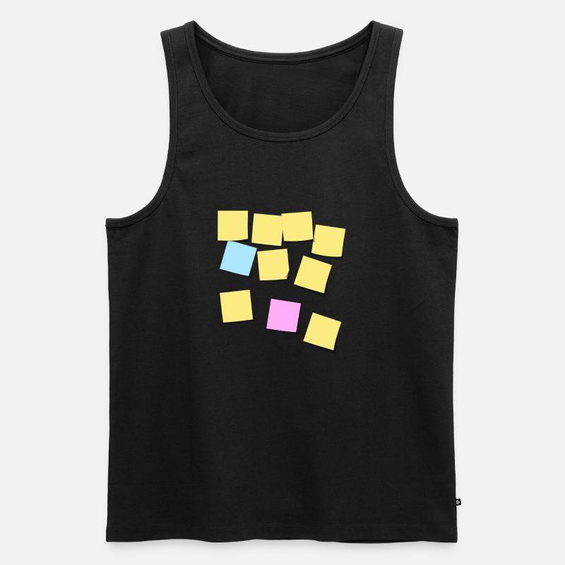 Postit Notizen - Männer Premium Bio Tank Top - Schwarz