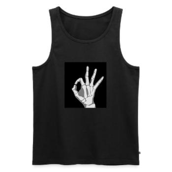 Okay X-Ray (Vector) - Männer Premium Bio Tank Top - Schwarz - Vorne - AI Model Male 178 light (178cm)