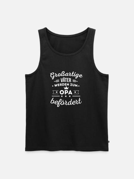 Opa - Großartige Väter - Männer Premium Bio Tank Top - Schwarz