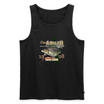 der Angler - Männer Premium Bio Tank Top - Schwarz - Vorne - AI Model Male 178 light (178cm)