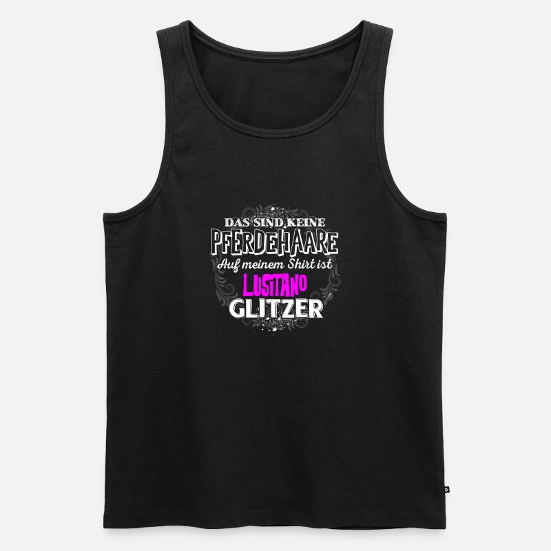 LUSITANO - Glitzer - Männer Premium Bio Tank Top - Schwarz