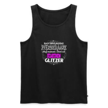 SCHECKEN - Glitzer - Männer Premium Bio Tank Top - Schwarz - Vorne - AI Model Male 178 light (178cm)
