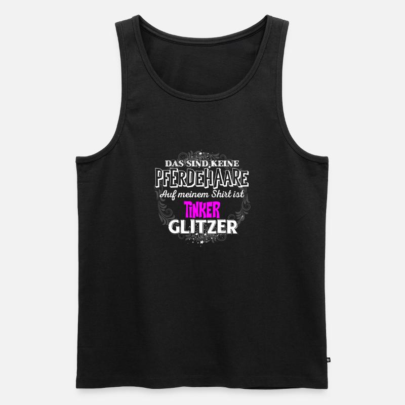 TINKER - Glitzer - Männer Premium Bio Tank Top - Schwarz