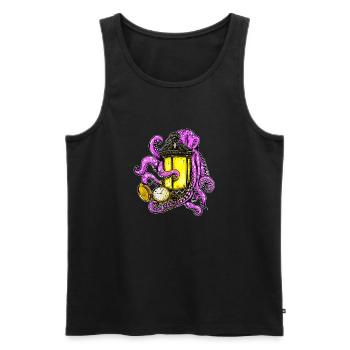 Octopus - Männer Premium Bio Tank Top - Schwarz - Vorne - AI Model Male 178 light (178cm)
