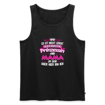 MAMA - gleichzeitig Prinzessin - Männer Premium Bio Tank Top - Schwarz - Vorne - Michal (187cm)