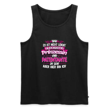 PATENTANTE - gleichzeitig Prinzessin - Männer Premium Bio Tank Top - Schwarz - Vorne - Michal (187cm)