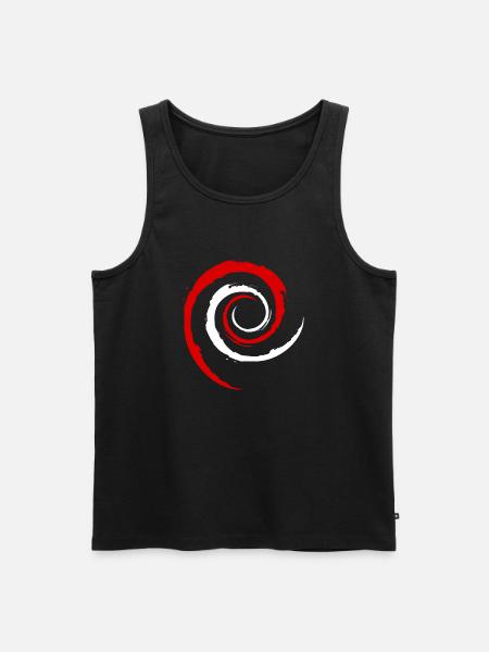 Austrian Debian Swirl - Männer Premium Bio Tank Top - Schwarz