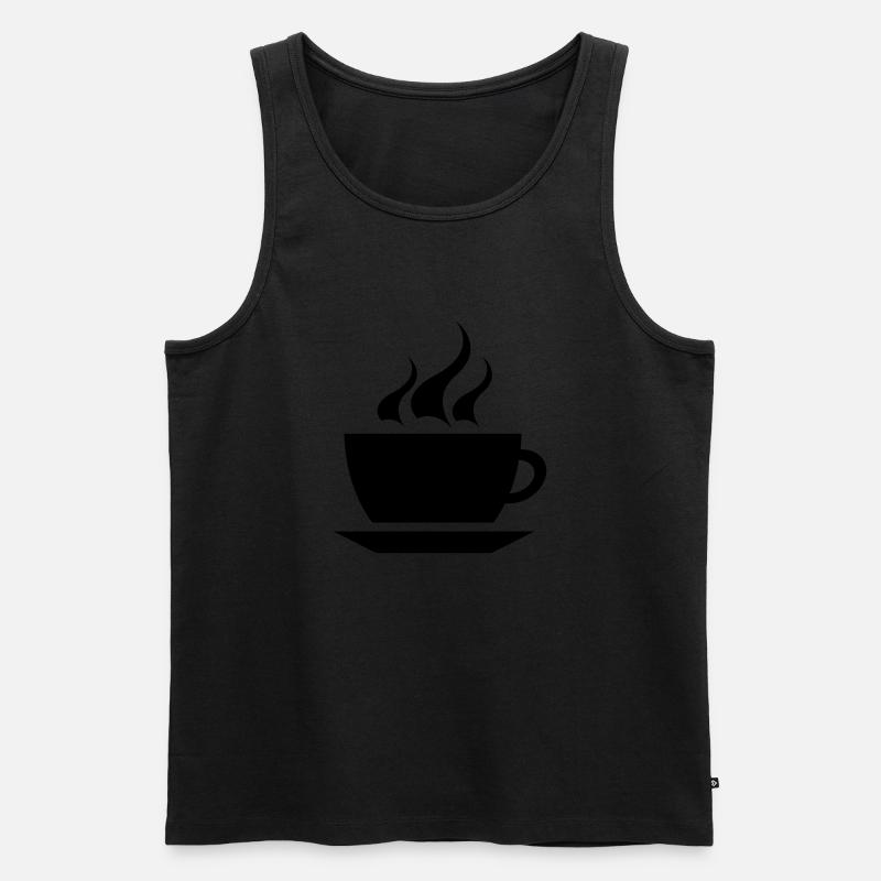 coffee cup tea cafe - Männer Premium Bio Tank Top - Schwarz