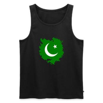 Pakistan - Débardeur bio Premium Homme - noir - Devant - AI Model Male 178 light (178cm)