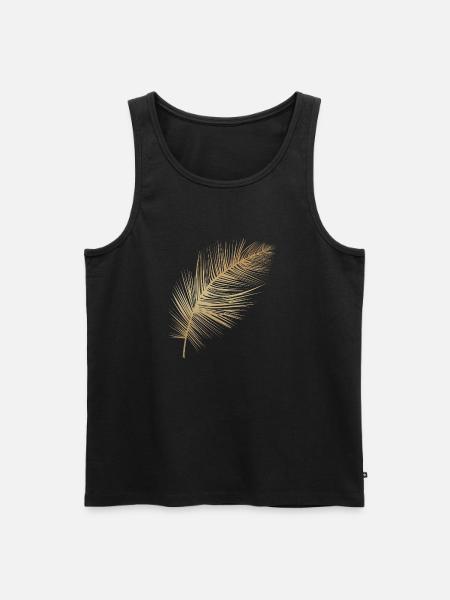 Goldfeder - Männer Premium Bio Tank Top - Schwarz