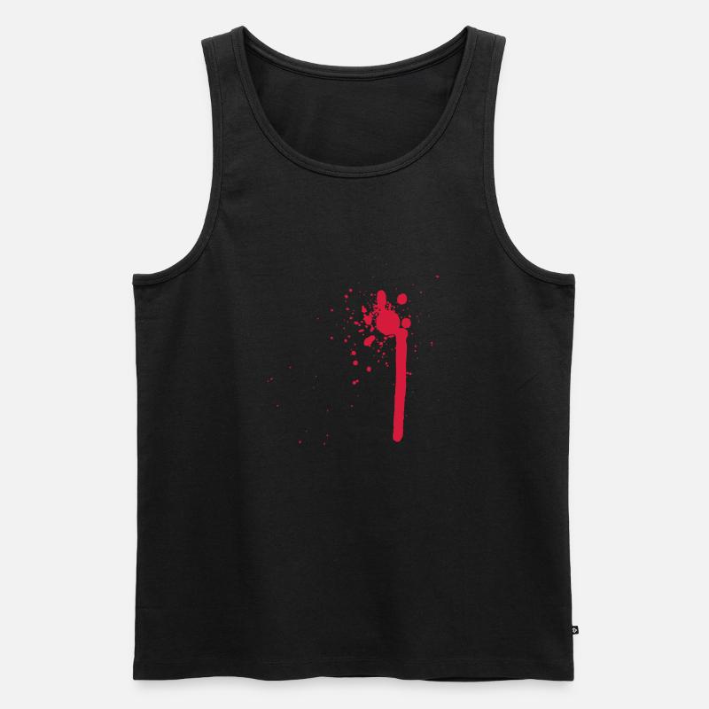 blut/blood - Männer Premium Bio Tank Top - Schwarz