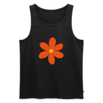 flower - Men's Premium Organic Tank Top - black - Front - Michal (187cm)