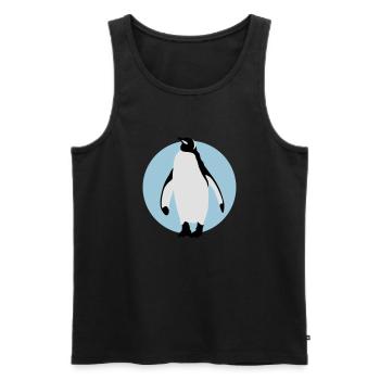pinguin_032013_b_3c - Débardeur bio Premium Homme - noir - Devant - Michal (187cm)