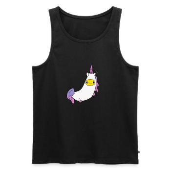 Banana Unicorn - banana unicorn - Men's Premium Organic Tank Top - black - Front - AI Model Male 178 light (178cm)