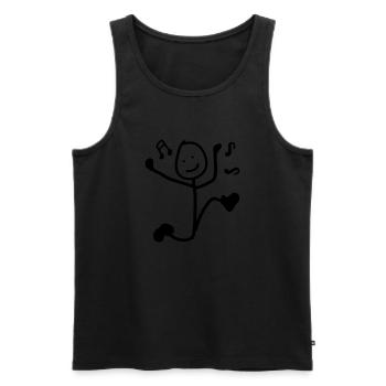 Tanzen Jungen - Männer Premium Bio Tank Top - Schwarz - Vorne - AI Model Male 178 light (178cm)