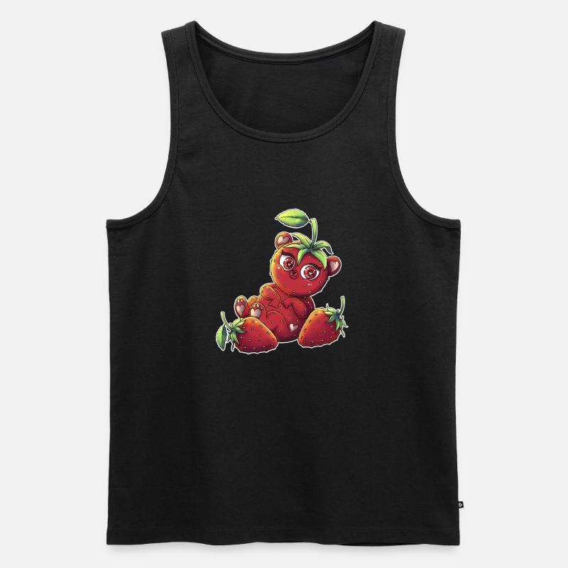 Erdbärchen - Männer Premium Bio Tank Top - Schwarz